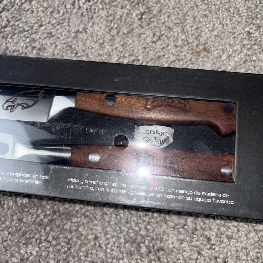 Philadelphia Eagles Carving Set 2 Piece Carving Knife set Factory Sealed NEW